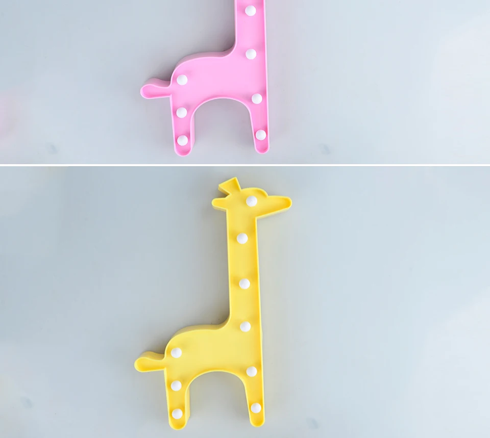 Children's Night Light Giraffe Novelty LED Night Light 3W AA Battery Powered Atmosphere Light Bedside Room Decor For Kids (9)
