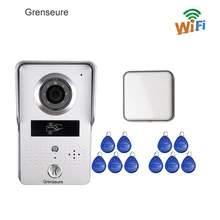 Free Shipping Wireless Wifi IP Doorbell Outdoor Camera for Android IOS Smartphone + RFID Access Video Intercom + Wireless Bell