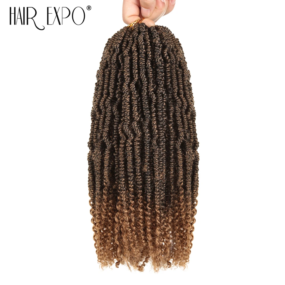 

Hair Expo City Bomb Twist Crochet Braids Hair Extension Ombre Synthetic Nubian Spring Kinky Curly Twist Afro Women