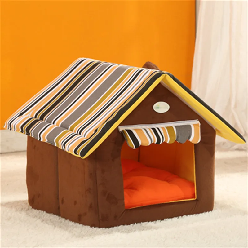 Fashion Removable Washable Dog House Winter Warm Soft Home Shape Dog