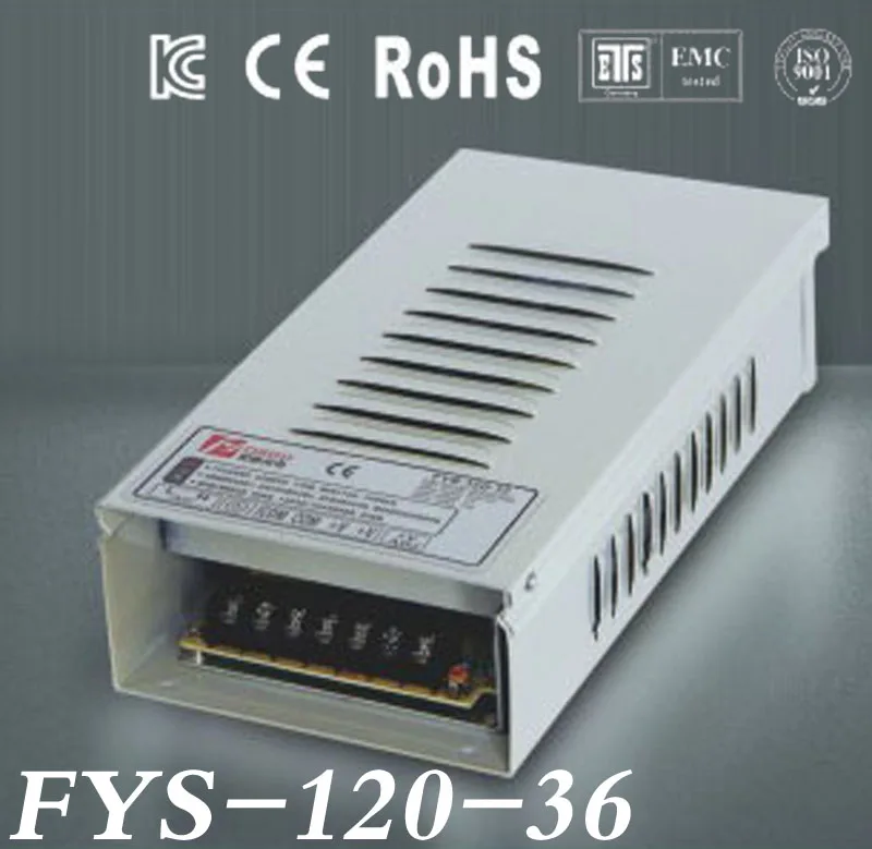 

Free Shipping Rain-proof switch Power Supply Driver 36V 3.4A 120W AC110/220V Input CE&RoHS Certified outdoor use (FYS-120-36)
