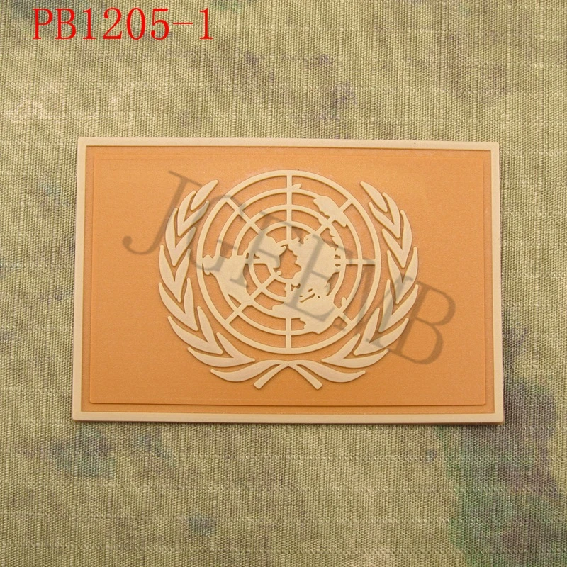 Patche Nations Unies ONU souple 3D tactical morale patch scratch écusson 