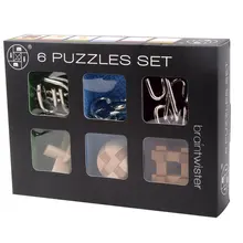 6 шт./лот IQ Тесты металла Магия Логические распутывание Паззлы Любань блокировки Kongming Замок детям развивающие деревянные игрушки