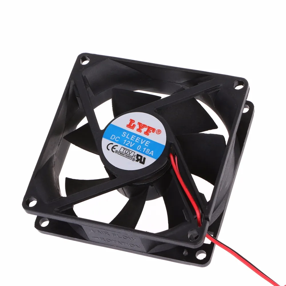 12V Cooler Fan for PC 2-Pin 80x80x25mm Computer CPU System Heatsink Brushless Cooling Fan 8025 Whosale&Dropship