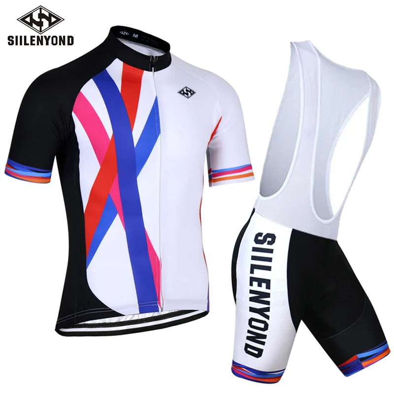 

SIILENYOND Cycling Jerseys bib suits Quick-Dry Ropa MTB Ciclismo Cycling Clothing Breathable sports wear Riding bike sets