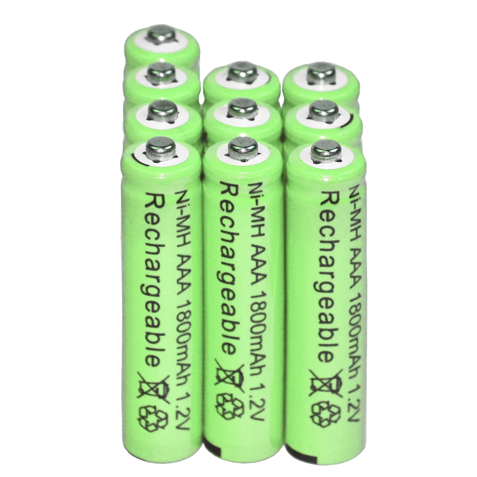 10x AAA batteries NI MH 1800mAh 1.2V Bulk Nickel Hydride Rechargeable
