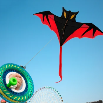 Not with kite string  61inch Bat Kite /Bird Kites Outdoor Kites Flying Toys Simulation Cool Bat Kite 1