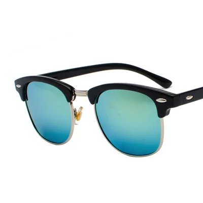 Классические полудрагоценные солнцезащитные очки для мужчин и женщин, квадратные поляризационные солнцезащитные очки для мужчин, Oculos De Sol Gafas UV400, ретро очки - Цвет линз: Black gold