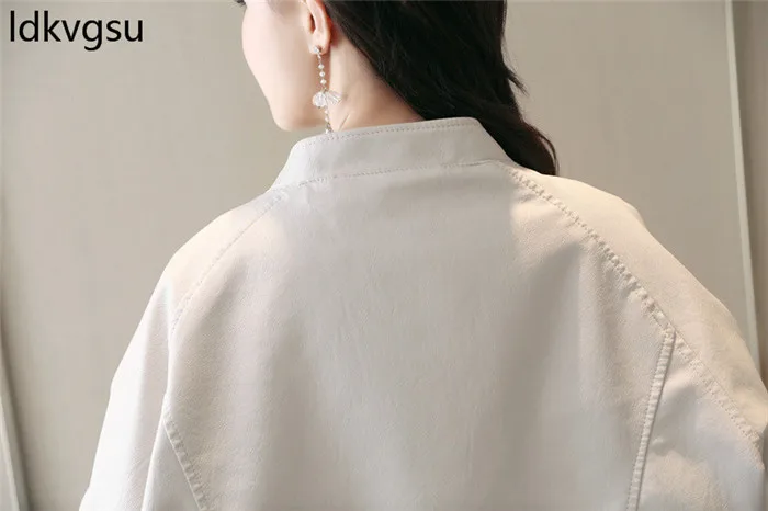 Весна chaqueta motera женские Куртки из искусственной кожи новые корейские женские Jaquetas Feminina Короткие повседневные свободные черные пальто f107