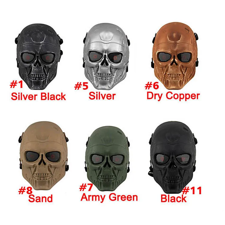 

Ear-protective Terminator Full Face Mask Airsoft Paintball Mask halloween protective CS Wargame Field game Cosplay Movie Prop