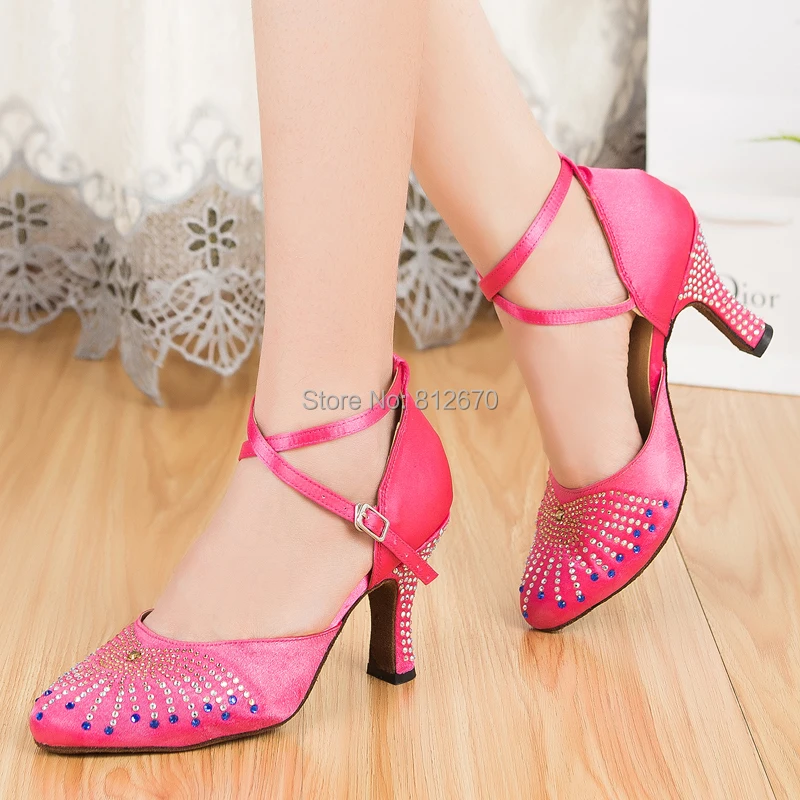 

Gorgeous Women's Shoes for Dance Ladies Balck Bright Pink Modern Dance Shoes Tango Ballroom Salsa Shoes Women Dance Shoes