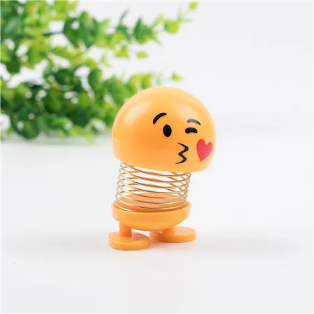 New spring shaking head doll doll ornaments expression package car decoration cute creative car interior decoration5*7cm