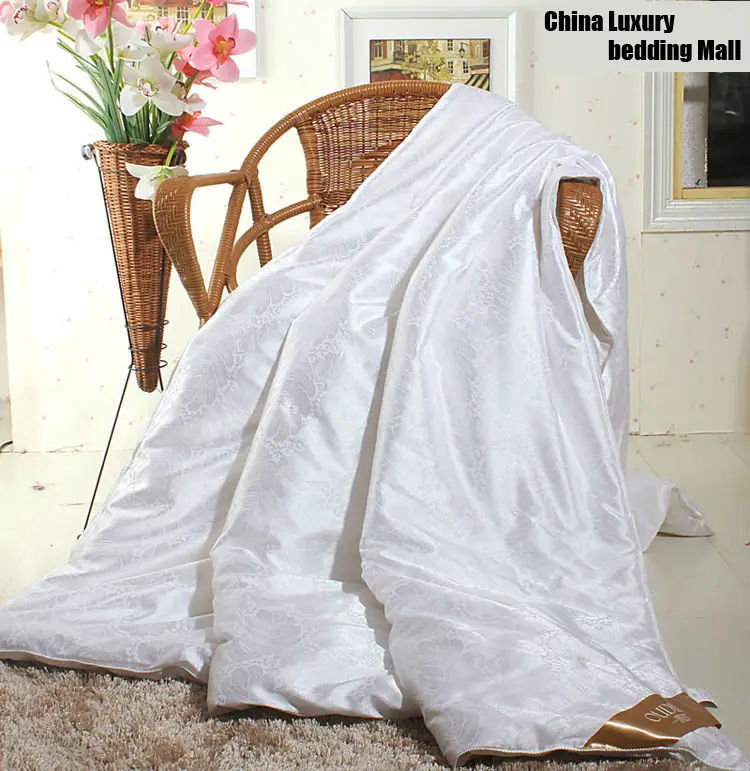 

100% handmade Mulberry/Natural Silk comforter/Quilt/Duvet/Throw/Blanket bedding Filler for Winter White Pink color fast shipping