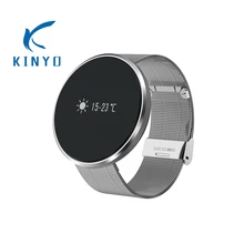 Джентльмен серебряный черный стальной умный браслет устройство слежения за кровяным давлением фитнес-монитор смарт-браслет для занятий спортом на открытом воздухе крутой браслет