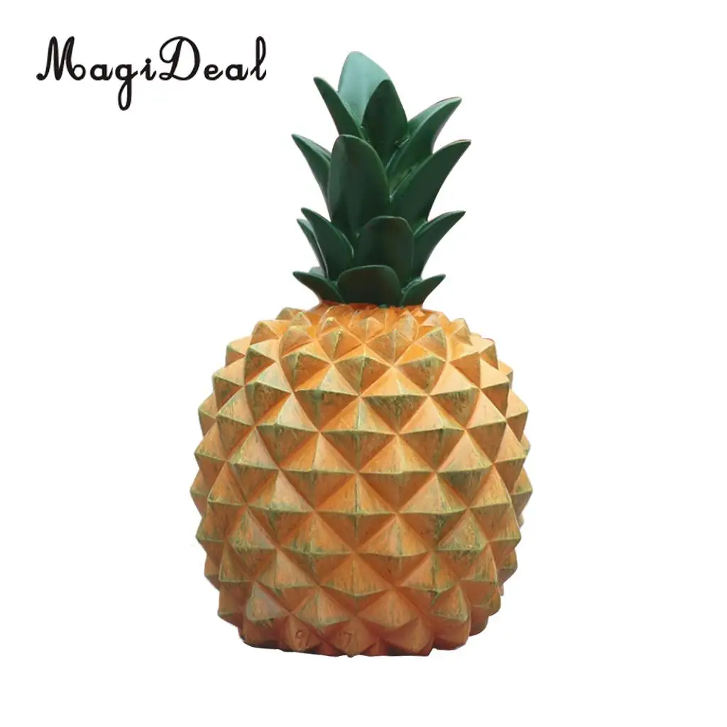 Resin Pineapple Money Boxes Piggy Box Cute Gift Home Decoration White S