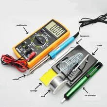 40 Вт припоя электрический паяльник припой наборы инструментов с 9205 multimeter олова extrator