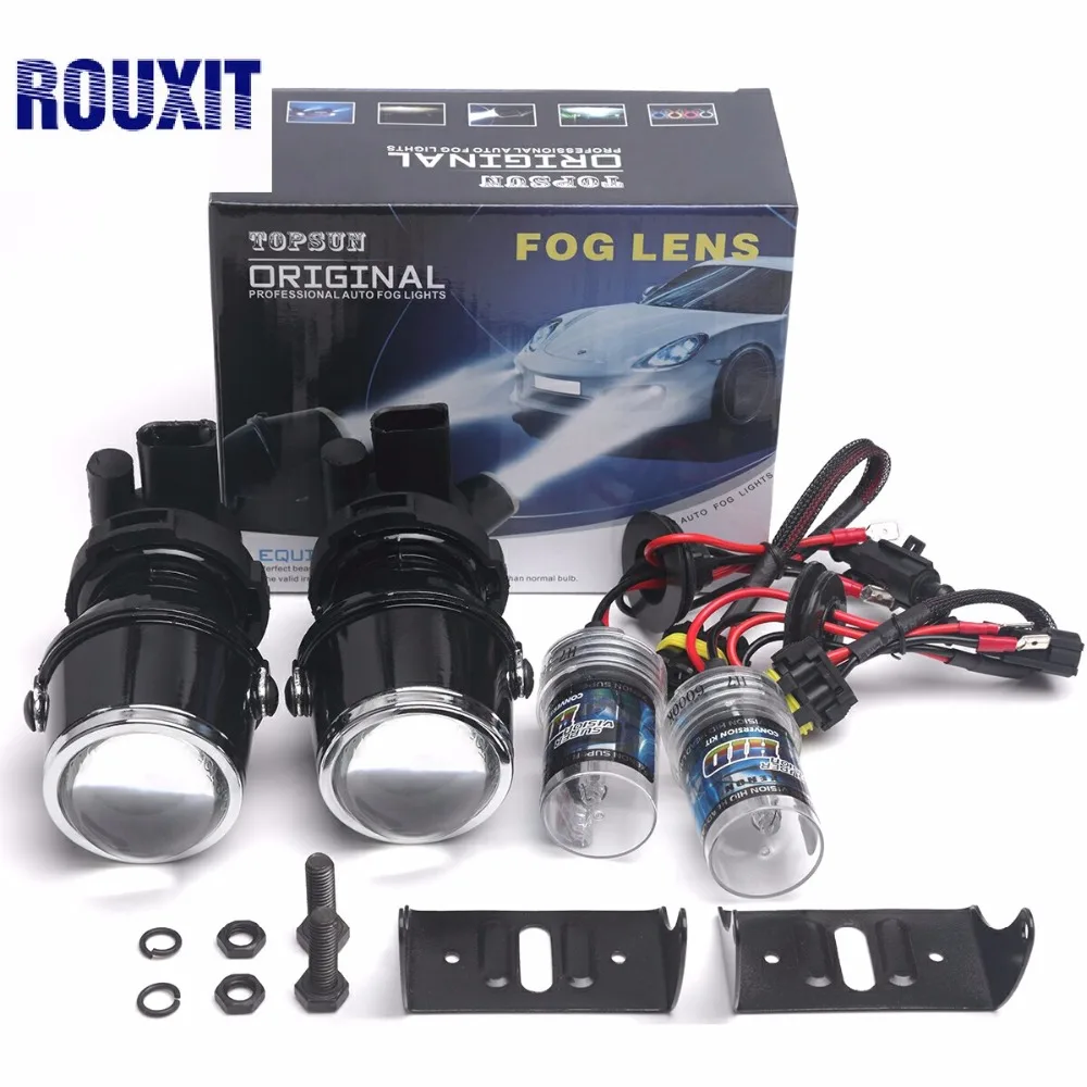 

2 inch H3 xenon hid Car FOG LIGHT PROJECTOR LENS Kit 35W High Power Fog lights Projector Lenses 12V projector car HID Fog Lamps