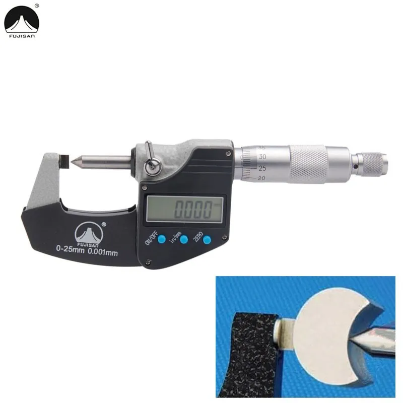 FUJISAN Digital Micrometer 0 25mm/0.001mm Outside Micrometer Screw