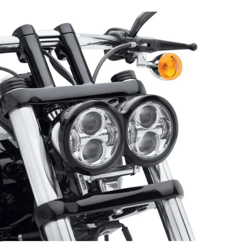 4.65 Dual LED Headlights for Harley Dyna Fat Bob  (13)