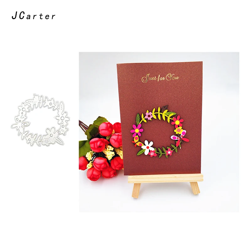 

JC 2019 New Arrival Garland Wreath Metal Cutting Dies for Scrapbooking DIY Embossing Folder Cards Handmade Album Stencil Crafts