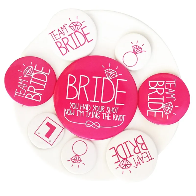Bride to Be Sash Team Bride Sash with Badge Bachelorette Party for Hen Party Wedding Bridal Shower Gold Letter DT34 (2)