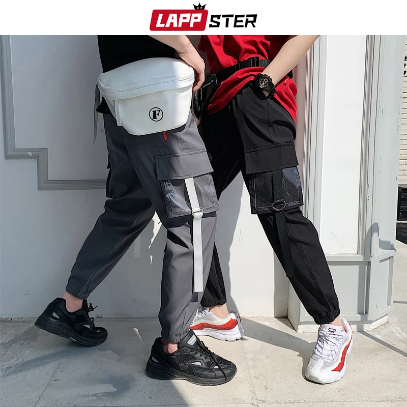 LAPPSTER уличные бегунов брюки для мужчин 2020 Лето Harajuku Хип-хоп ленты пот корейская