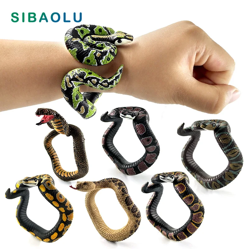 

Children's simulation snake Bracelet Animal model figurine home decor miniature fairy garden decoration accessories modern craft