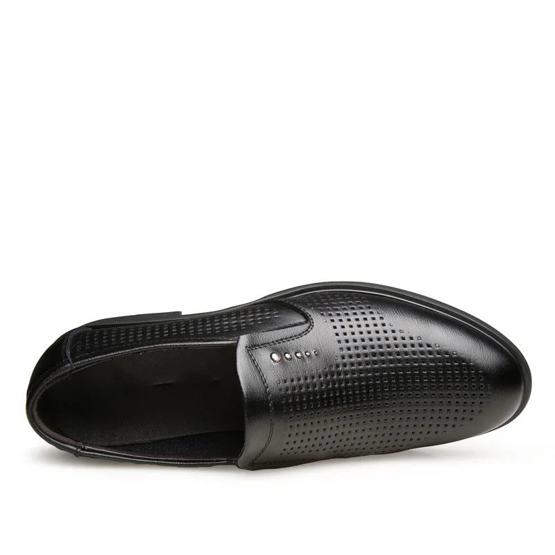 Par En Pour Vestir Respirant Hommes Plat Nouvelle marron Noir Chaussures Zapatos Hombre Formelle Des Arrivée Glissement Sur Véritable De Cuir wYqaPZqpnz