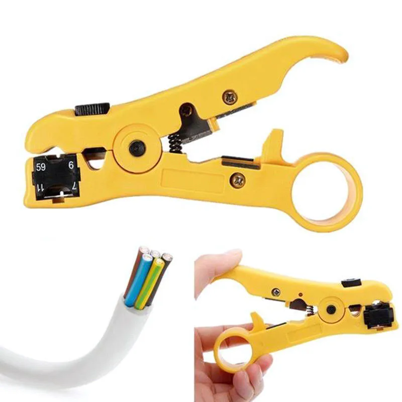 Плоский или круглый коаксиальный инструмент UTP Cat5 Cat6 для зачистки проводов