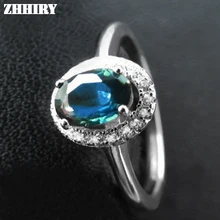 Natural sapphire gem ring Genuine Solid 925 sterling silver Deep dark blue Real precious stone woman rings fine Jewelry