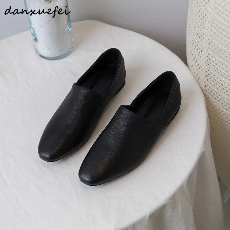 on Del Appartamenti Di Per black Confortevole Cuoio Primavera Genuino Morbida Donne Nuova Il Mocassini Tempo Libero Progettista Delle Slip E Vendita Scarpe Marca Femminile Trasporto Espadrillas Beige X5Yqw