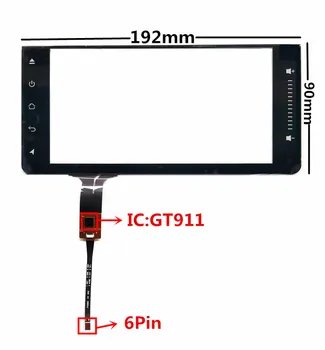 

6.95 inch JTS-218-695 GT911 Capacitive Touch Digitizer for Toyota Car DVD GPS navigation multimedia Touch screen panel Glass
