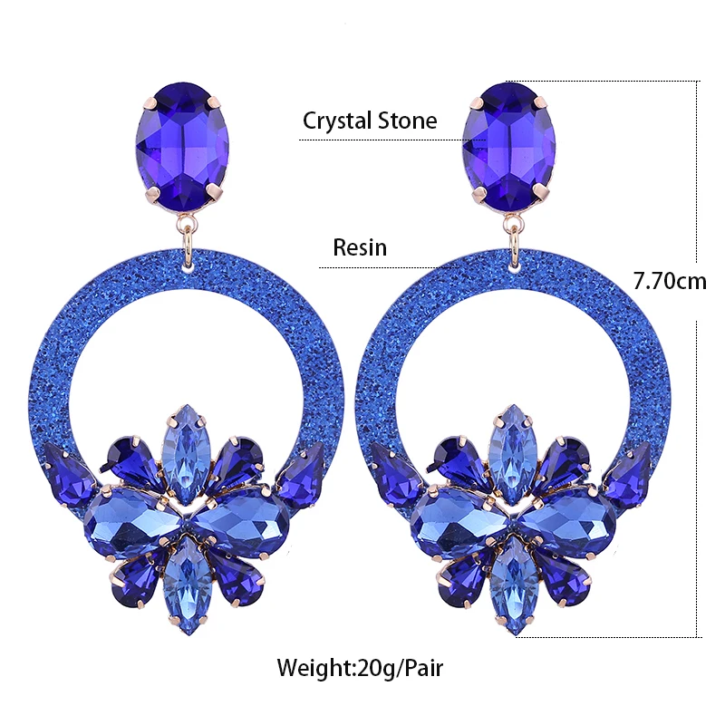 Earrings sapphire 800 Size