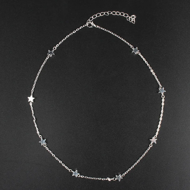 gold necklace with little stars
