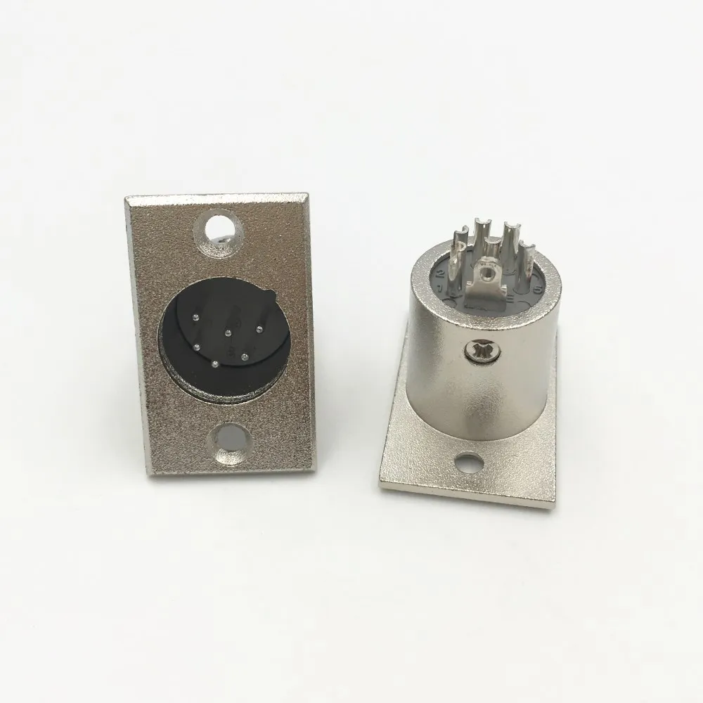 1 комплект 6 контактный разъем XLR Мама + папа аудиоразъем для микрофона