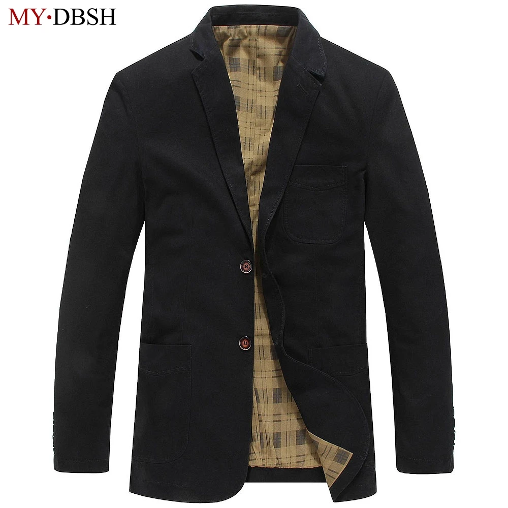 Brand Blazer Men Casual Blazers Cotton Denim Parka Mens slim fit