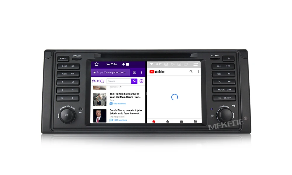 Sale MEKEDE Car Multimedia player GPS Android 8.0 Car Radio 1 Din For BMW/E53/X5/E39 Canbus Rear View Camera Microphone USB DVR Wifi 14