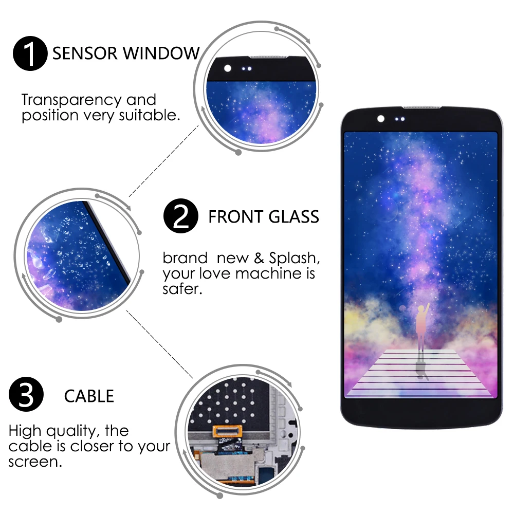 Sinbeda 5 3 &quotLCD для LG K10 LCD дисплей сенсорный экран в сборе рамка K410 K430 K430DS K420N 420N TV