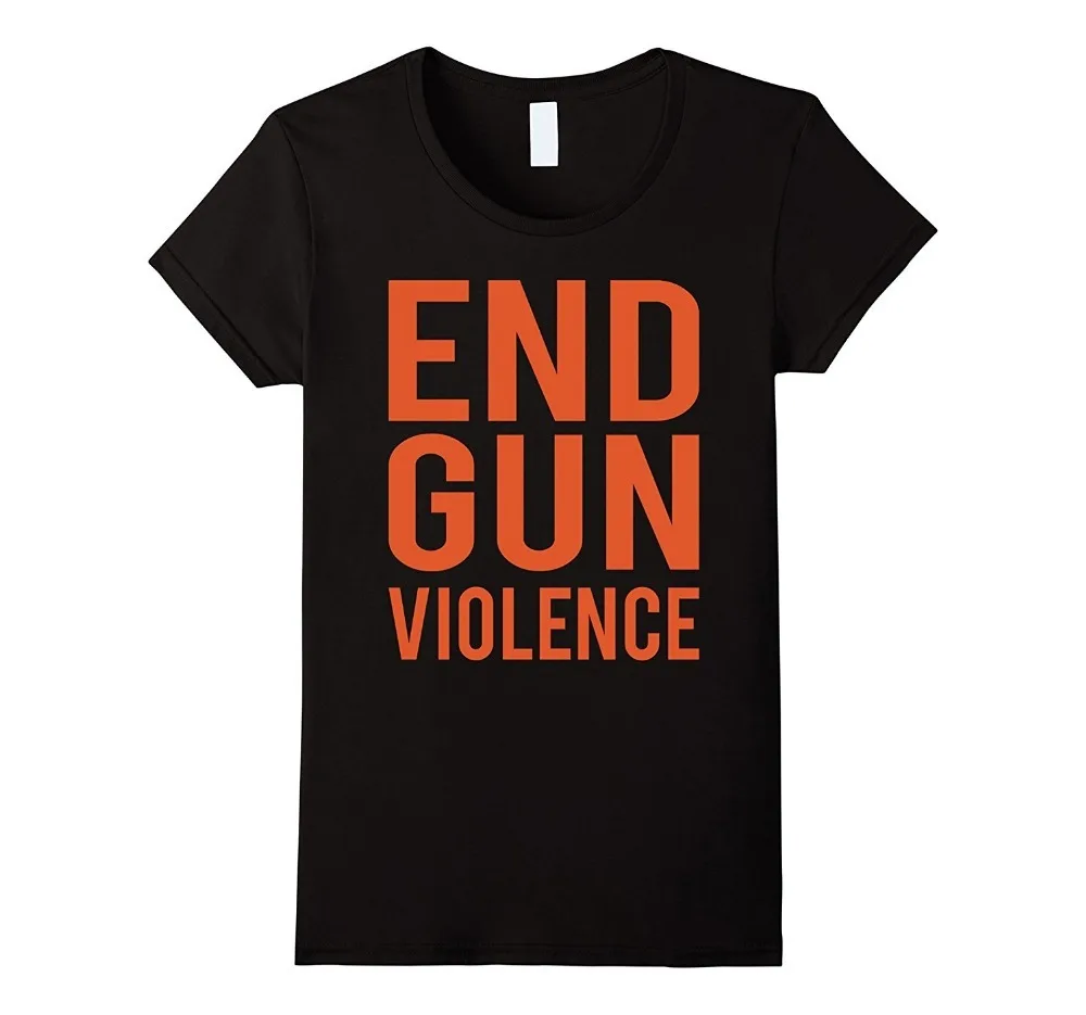 

Top Quality 2018 New Brand'S Short Sleeve Men End Gun Violence Broadcloth Crew Neck T Shirt