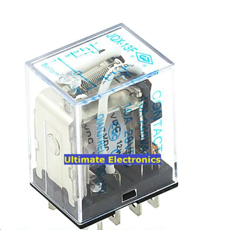 

2pcs original intermediate relay JQX-13F-DC12V-2Z 8-pin two open two closed 10A 250V