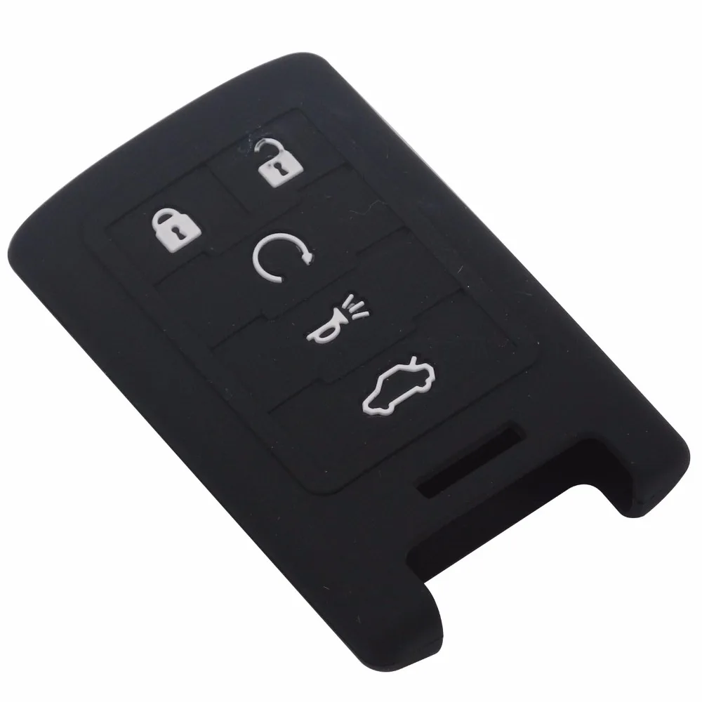 

5 Buttons Silicone Car Key Case Cover Styling For Cadilac ATS SRX DTS CTS STS XTS Chevrolet Smart Remote Key Case No Logo
