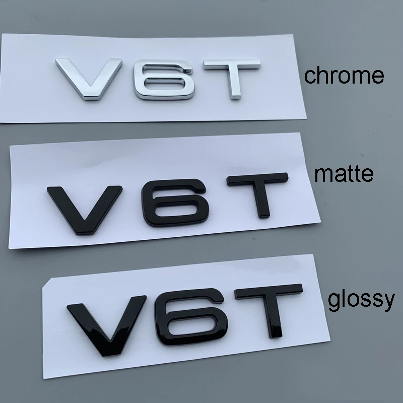 Эмблема с буквенным номером V6T V8T V10 W12 для Audi A4L A5 A6L A7 A8L TT RS7 SQ5 автомобильный Стайлинг КРЫЛО боковой задний багажник значок логотип наклейка