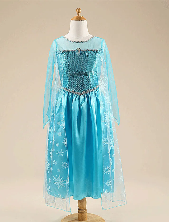 Платье Эльзы; платье Снежной Королевы для девочек; костюм принцессы для маленьких девочек; Vestido; нарядные платья для девочек; От 2 до 12 лет