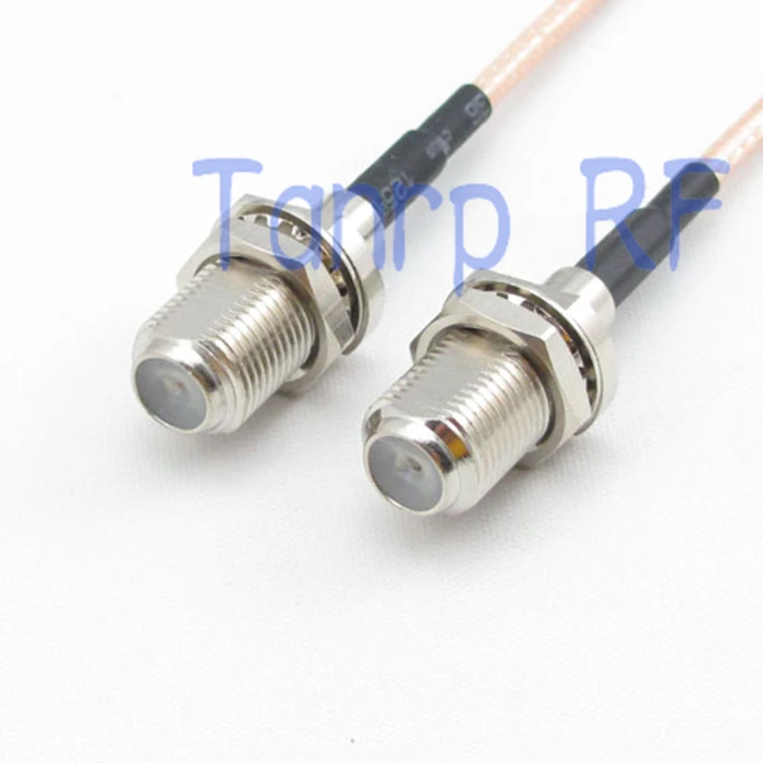 

10PCS 15CM Pigtail coaxial jumper cable RG316 extension cord 6inch F female jack to F female jack RF adapter connector