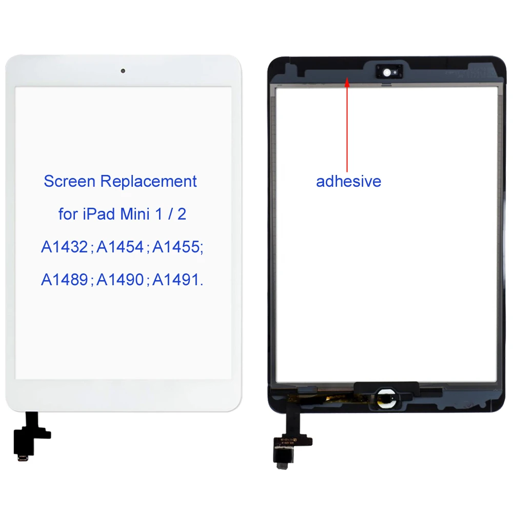 Для ipad mini 1 сенсорный экран дигитайзер панель и ЖК-дисплей экран Запчасти для ipad mini 1 A1432 A1454 A1455 планшет AA