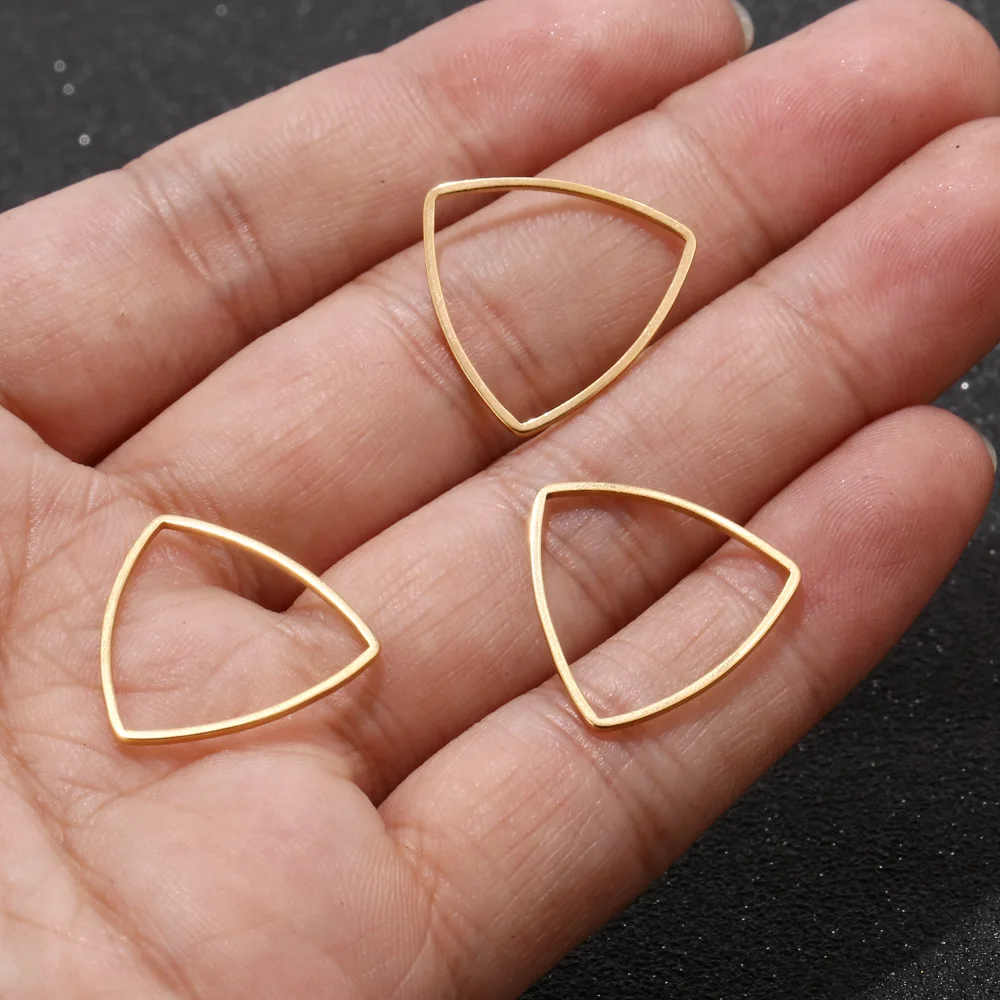 

100cs/lot 20mm Stainless Steel Gold Silver Triangle Rings Circles Links for Craft DIY Pendant Connectors Necklace Earring Making