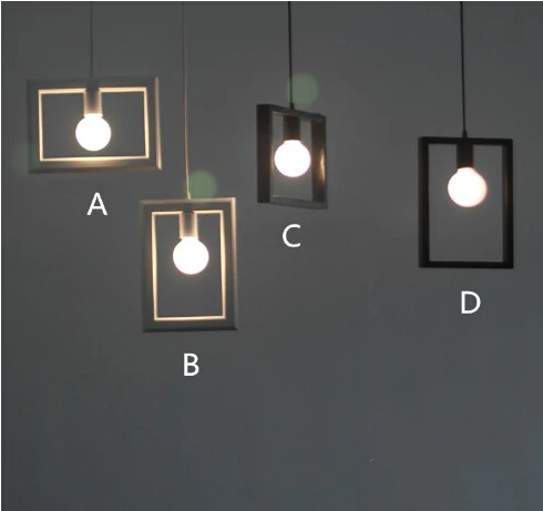 

4 heads Led pendant light modern brief personality american style Pendant lamp bar counter Led lamp White /black for sale