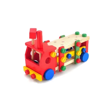

Chanycore Baby Learning Educational Wooden Toys Blocks Screws Nuts Assemblage Geometric Shape Car dnmw Kids Gifts 4215