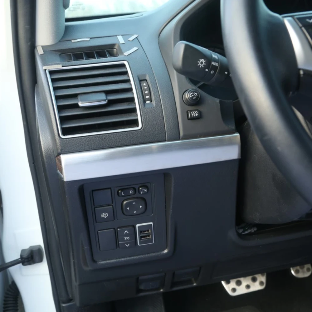 Для Toyota Prado, автомобильный Стайлинг, средняя консоль, Центральная панель управления, накладка, рамка, наклейка, аксессуары для интерьера