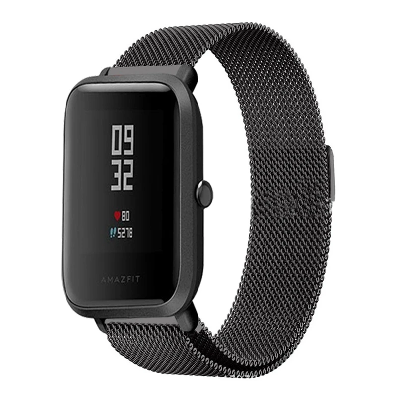 HANGRUI 20 мм для xiaomi huami Bip BIT PACE Lite Youth Smart Watch Band Заменить Металлический Ремешок Браслет для Huami Amazfit Bip Band